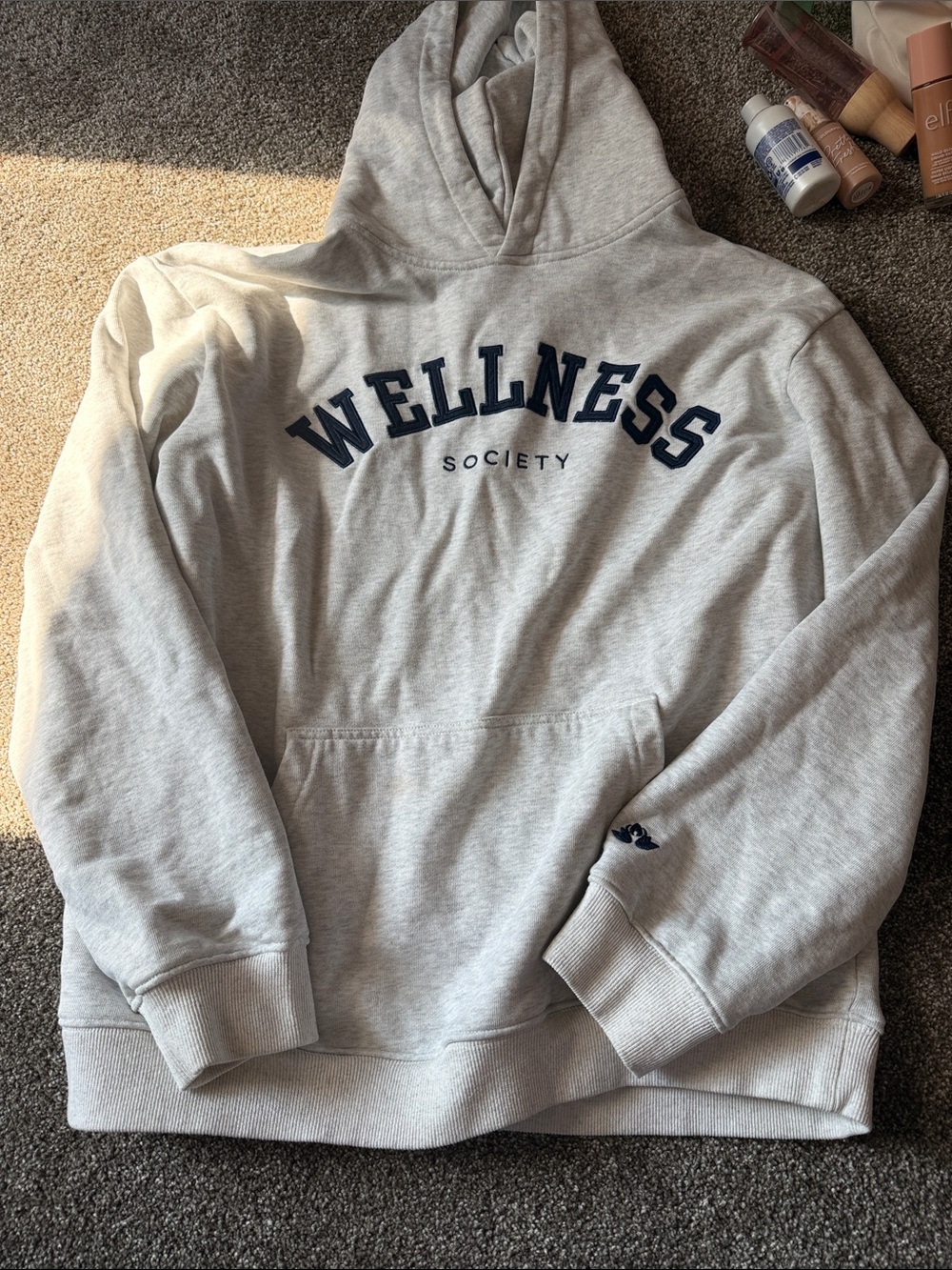Women's Light Gray Hooded Sweatshirt